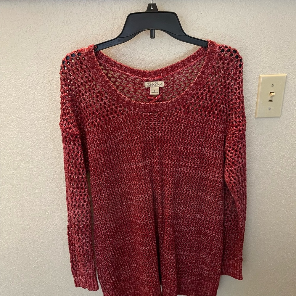 Lucky Brand Red Knit Sweater